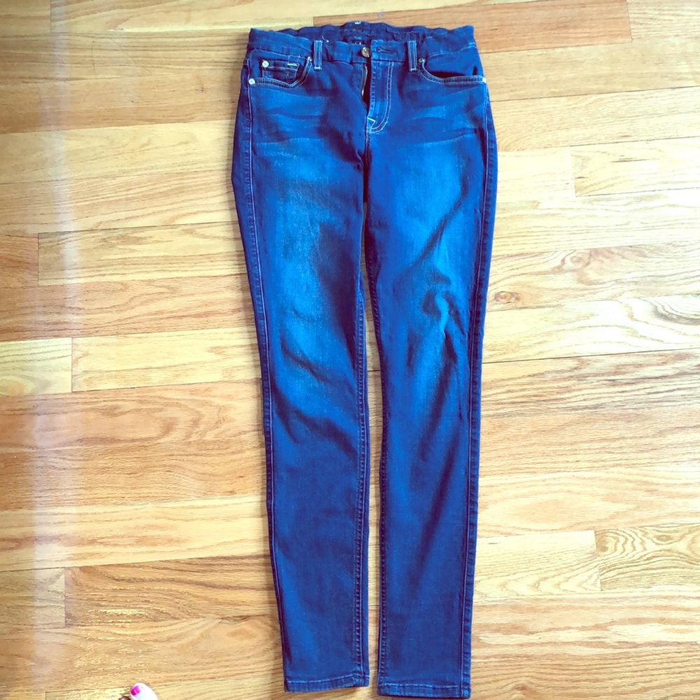7 For All Mankind blue skinny jeans